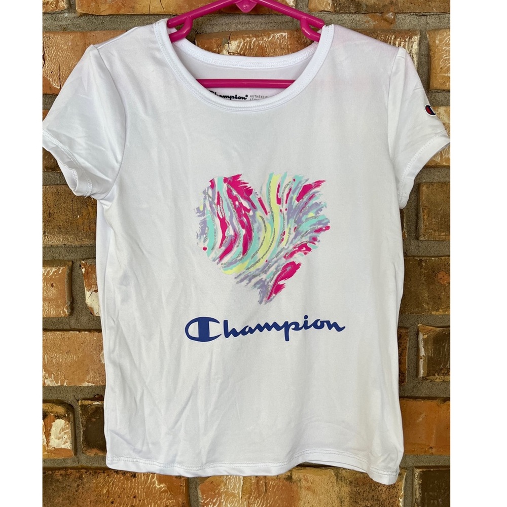 Champion Girls Logo Script Crewneck Short Sleeve Tee Size 4T